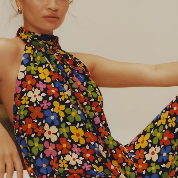 Anthropologie Traffic People Tessanne Floral Wide-Leg Jumpsuit Size XS NWOT - Picture 2 of 5